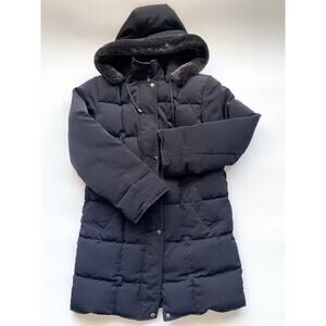 Bromley Sport Mid Length Black Quilted Down Filled Winter Coat Size Small
